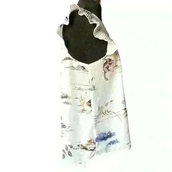 Westmoon Ruffle Sleeve Nature Pattern Blouse - Picture 3 of 11